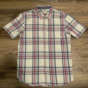 Vans short sleeve plaid woven. Size Medium.